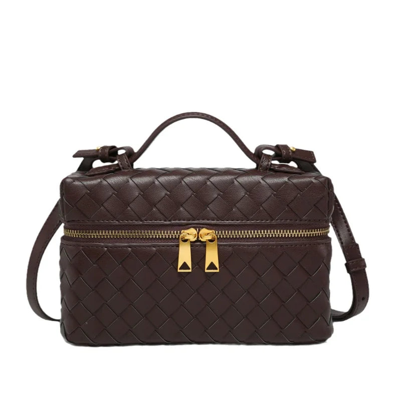 -Border E-Commerce Woven BagVanityBox Cosmetic Bag Lunch Box Bag Retro Fashion Handbag Women in Stock