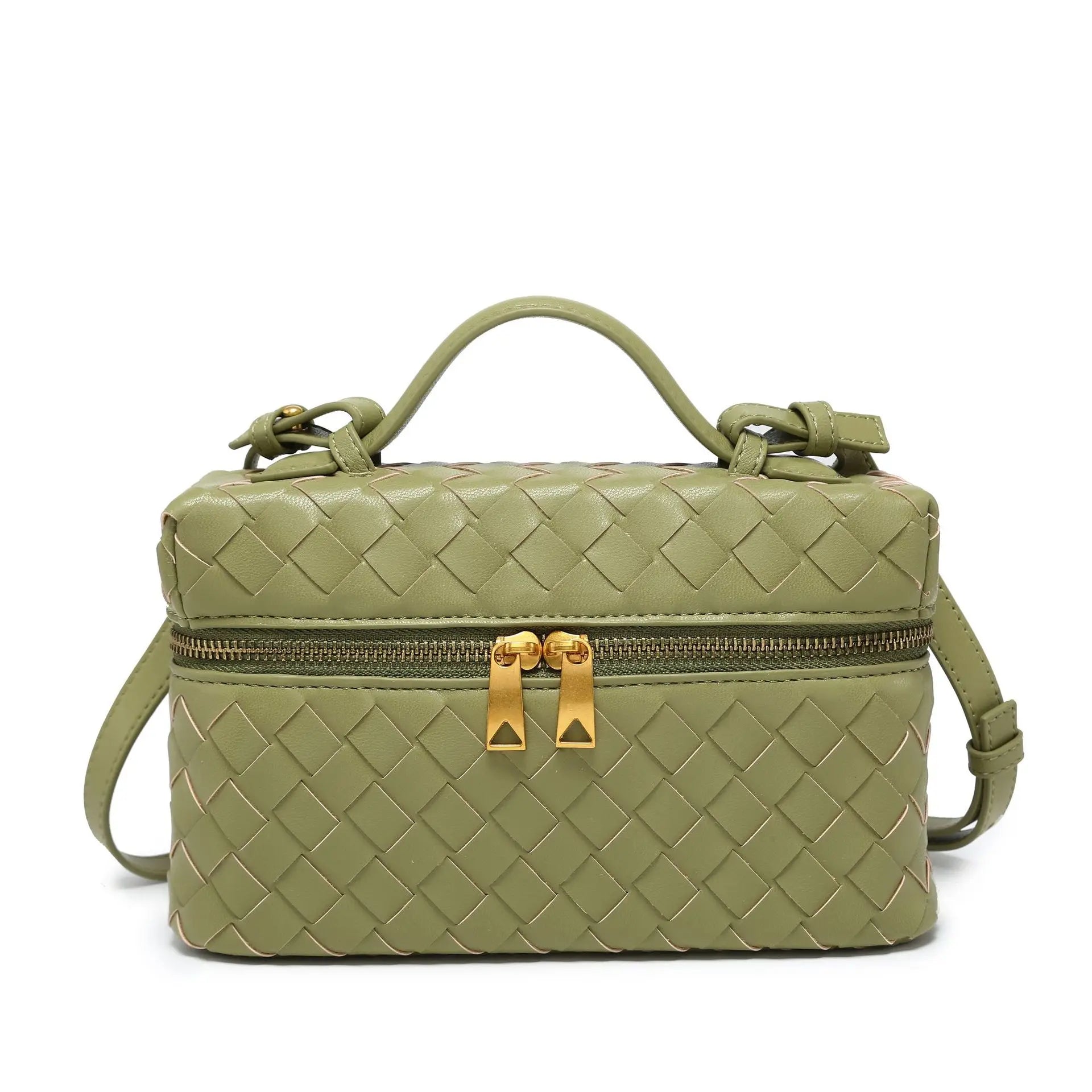 -Border E-Commerce Woven BagVanityBox Cosmetic Bag Lunch Box Bag Retro Fashion Handbag Women in Stock