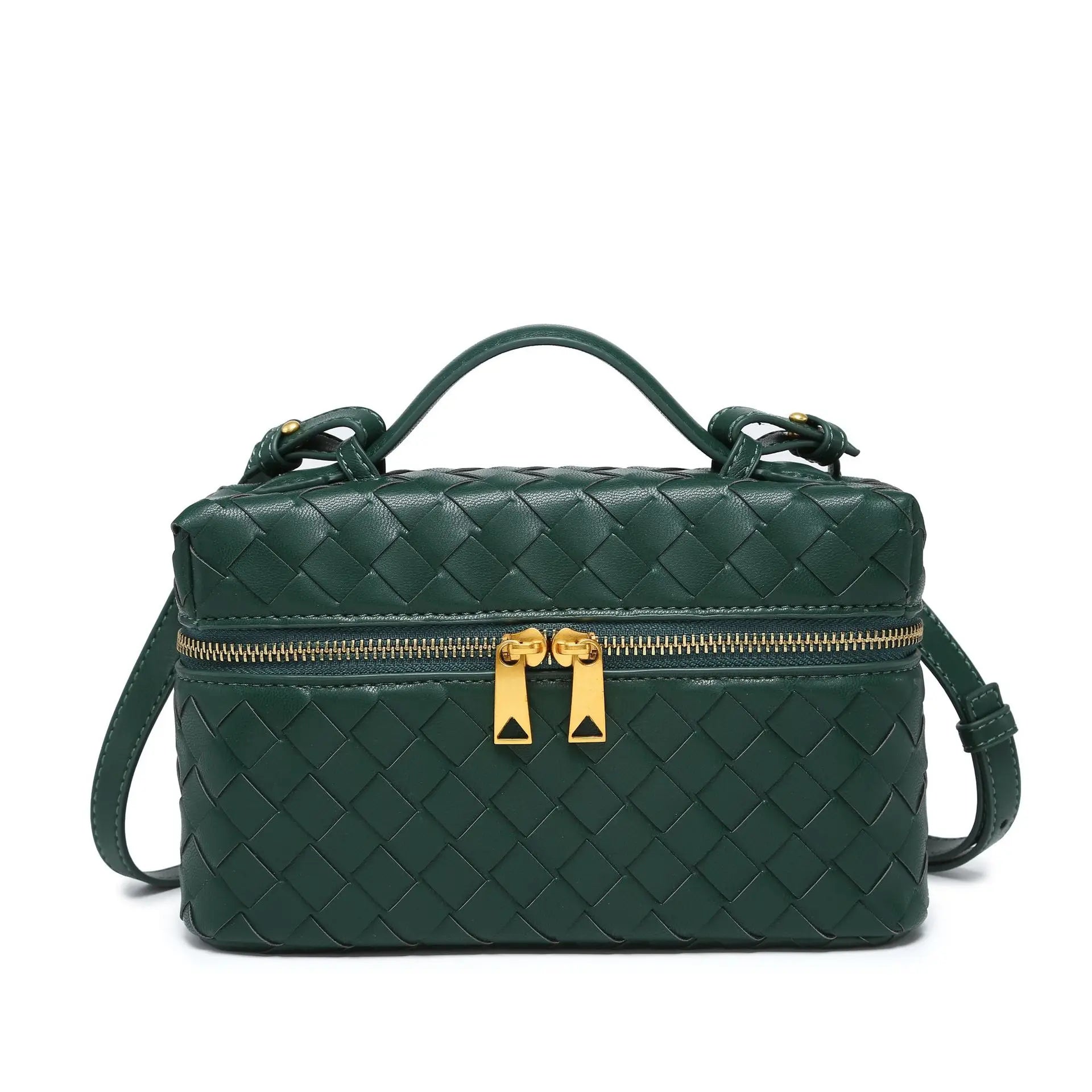 -Border E-Commerce Woven BagVanityBox Cosmetic Bag Lunch Box Bag Retro Fashion Handbag Women in Stock