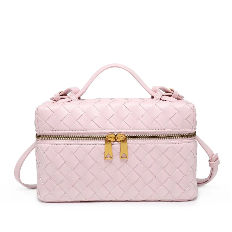 -Border E-Commerce Woven BagVanityBox Cosmetic Bag Lunch Box Bag Retro Fashion Handbag Women in Stock